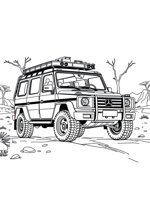 g wagon safari vehicle coloring