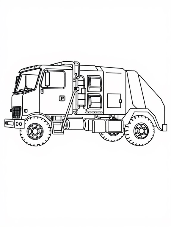 garbage truck coloring page