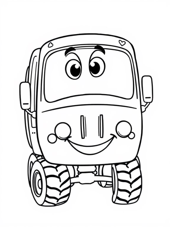 garbage truck coloring page