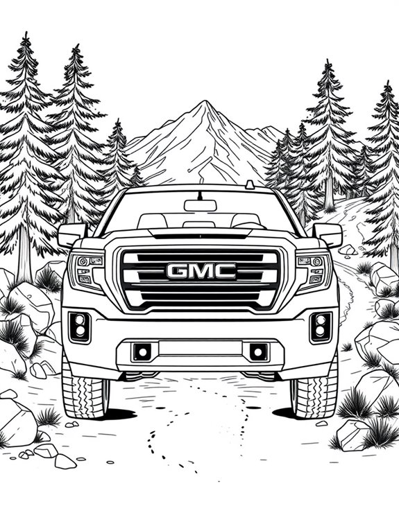 gmc sierra coloring adventure