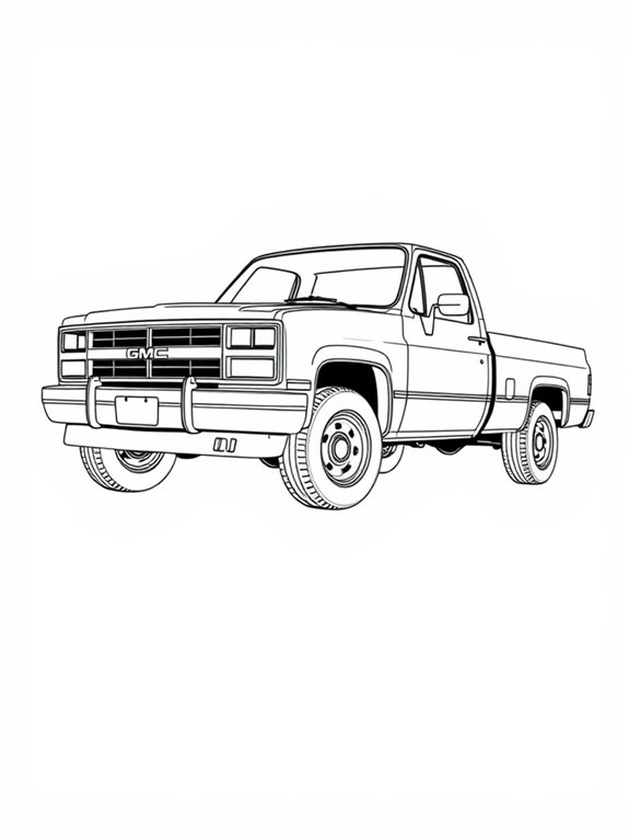 gmc sierra coloring page