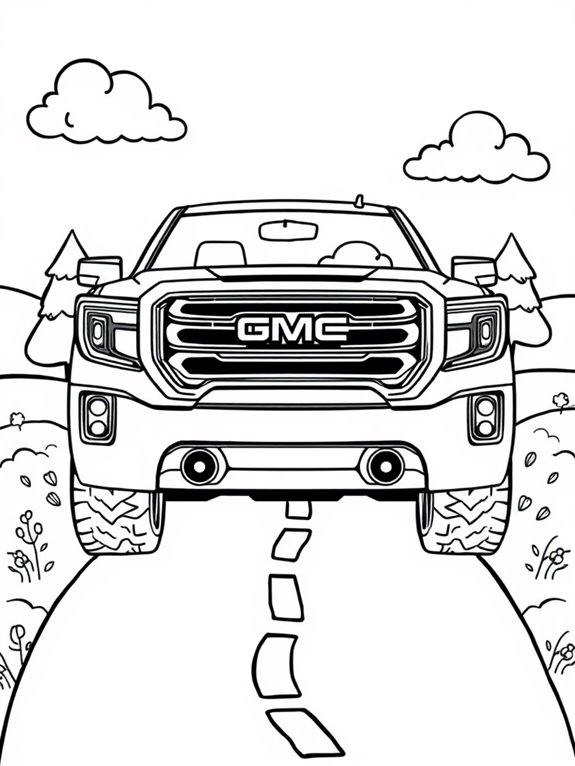 gmc sierra coloring page