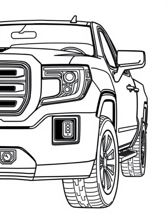 gmc sierra truck coloring page