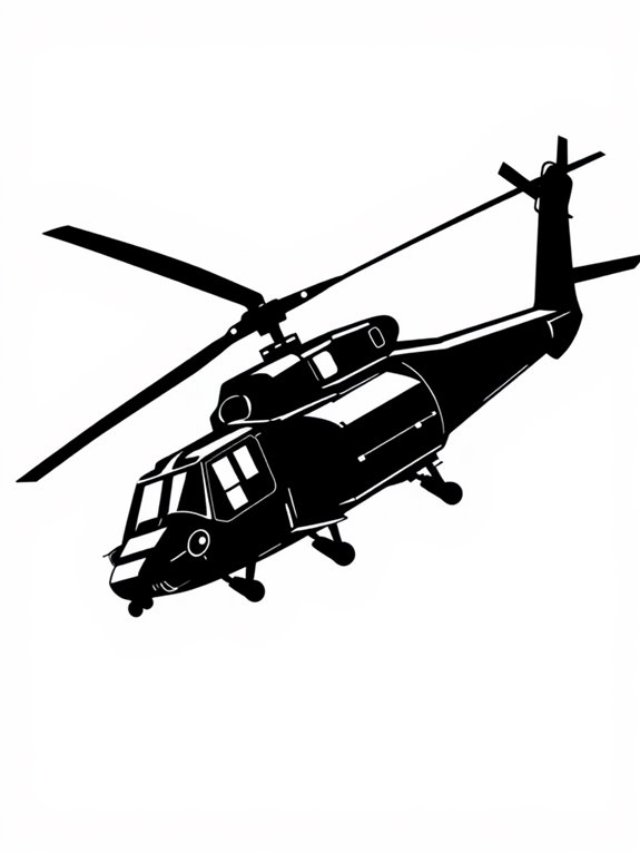 helicopter coloring activity page