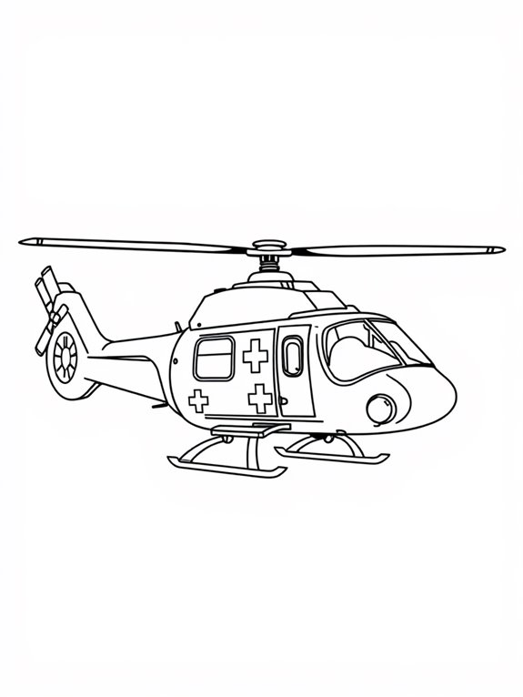 helicopter coloring page design