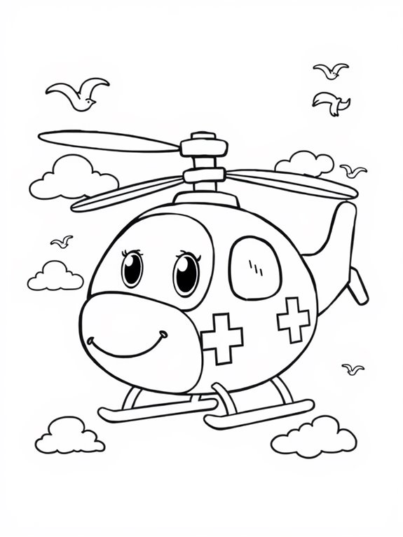 helicopter coloring page fun