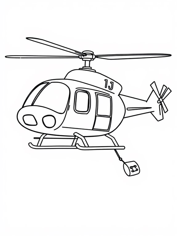 helicopter coloring page fun