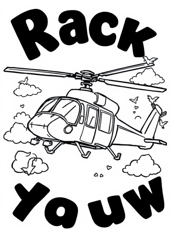 helicopter coloring page fun