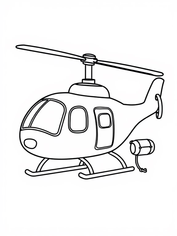 helicopter coloring page fun