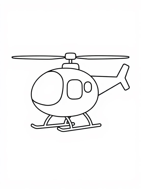 helicopter coloring page shapes