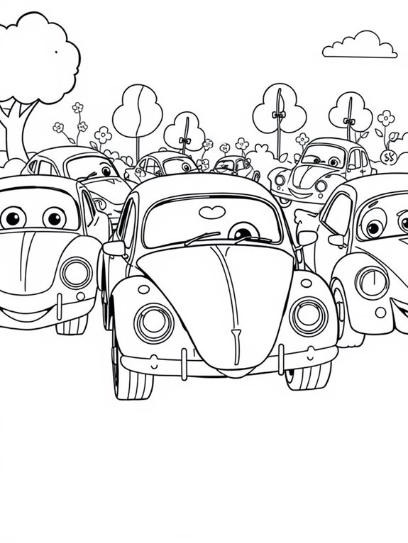 herbie and friends coloring