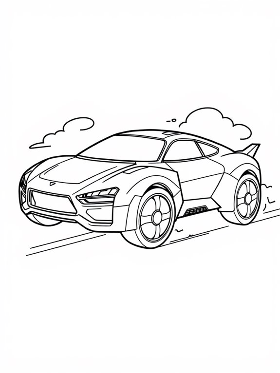 hover car coloring page