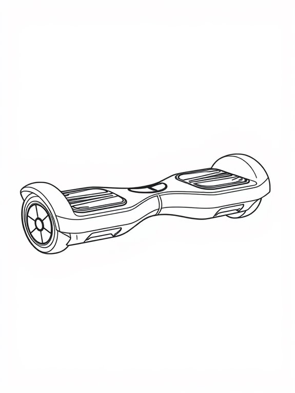 hoverboard coloring page activity