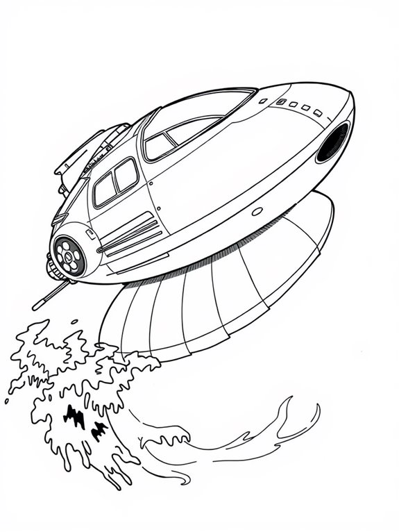 hovercraft coloring page design