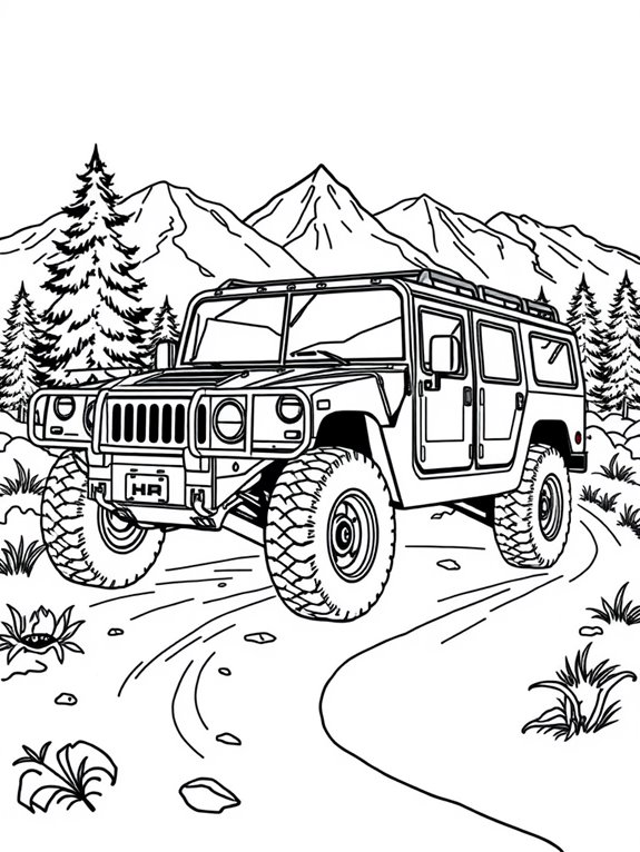 hummer h1 coloring adventure