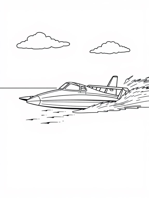 hydroplane coloring page design