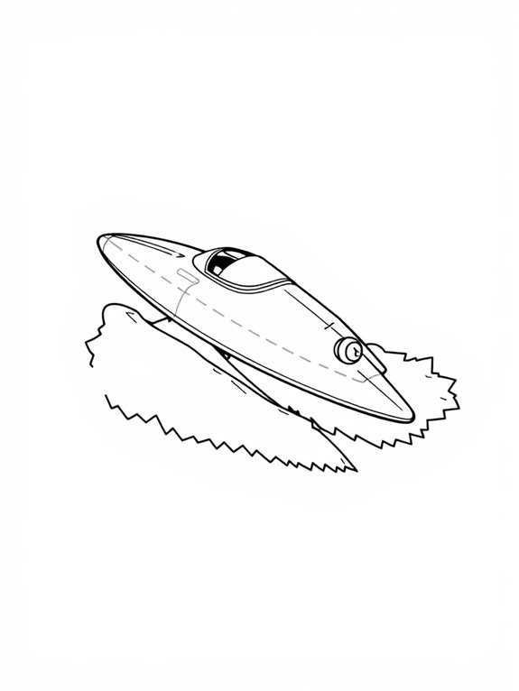 hydroplane with wave design