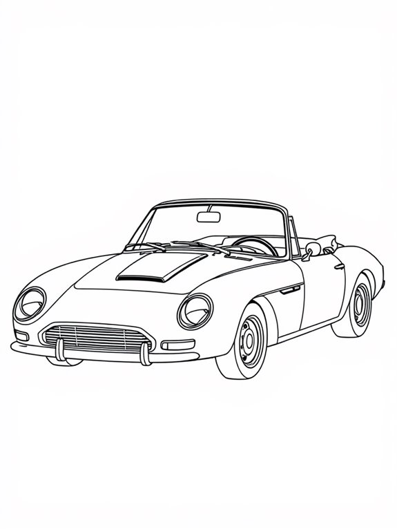 iconic convertible coloring page