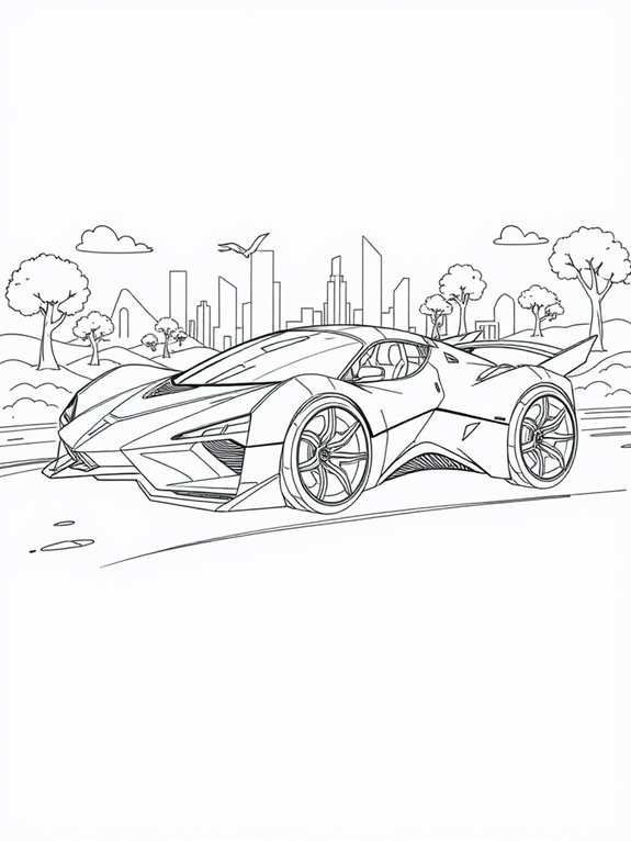 imaginative automotive design illustration