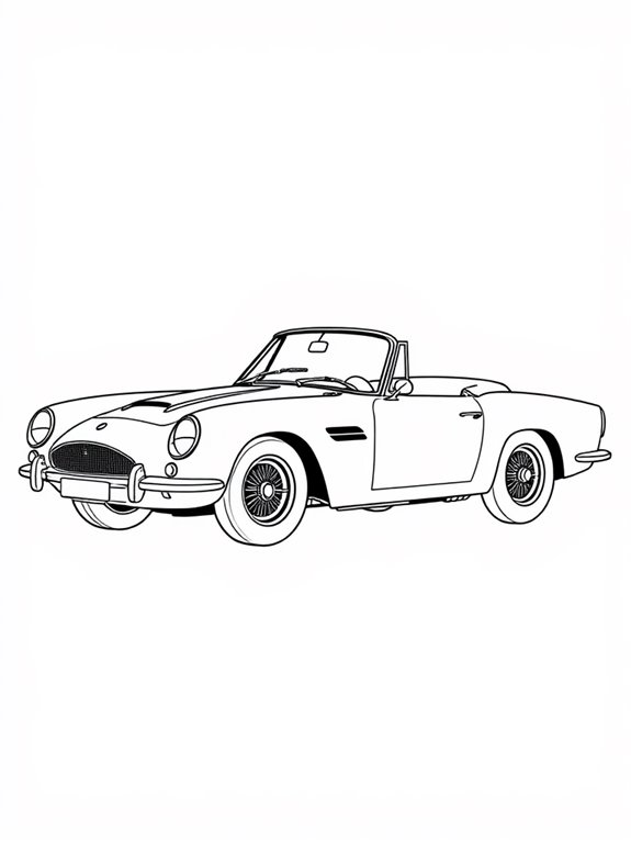 james bond car outline