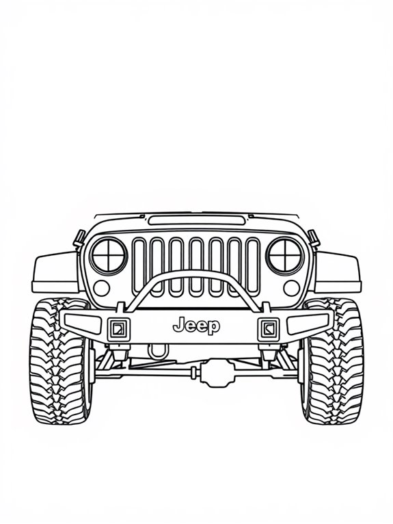 jeep wrangler coloring page