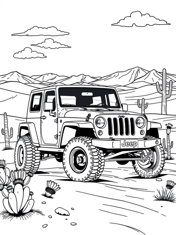 jeep wrangler in desert