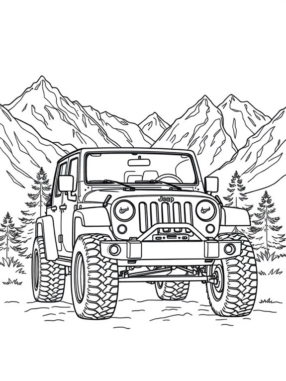 jeep wrangler mountain scenery