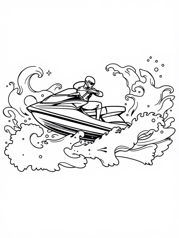 jet ski in waves