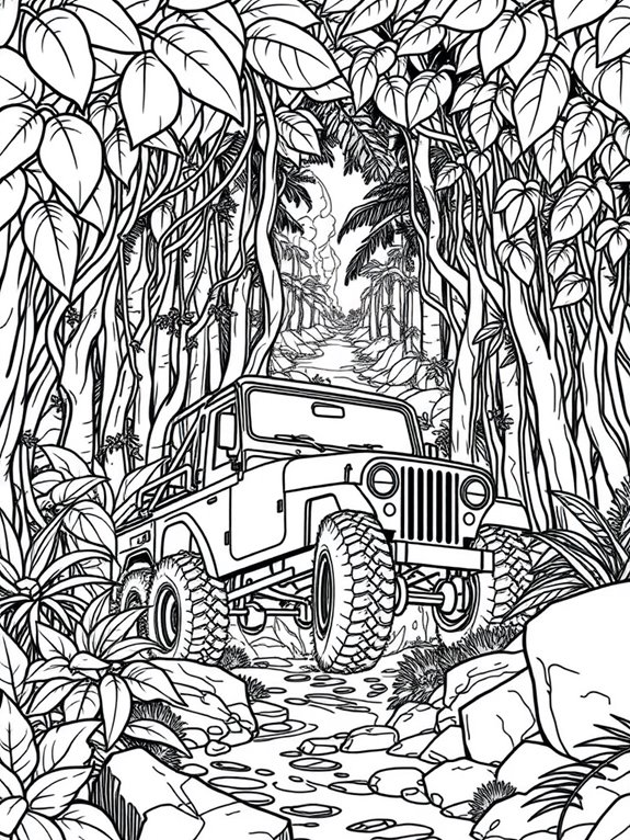 jungle off road adventure coloring