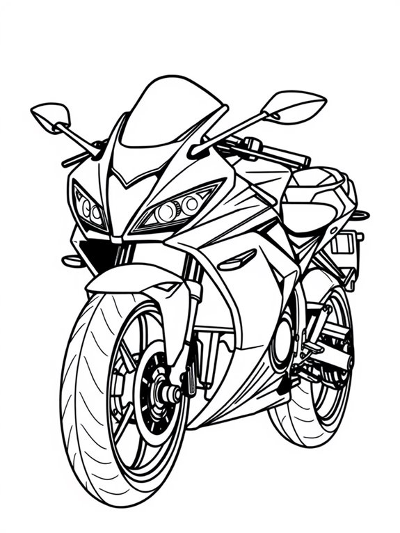 kawasaki ninja coloring page