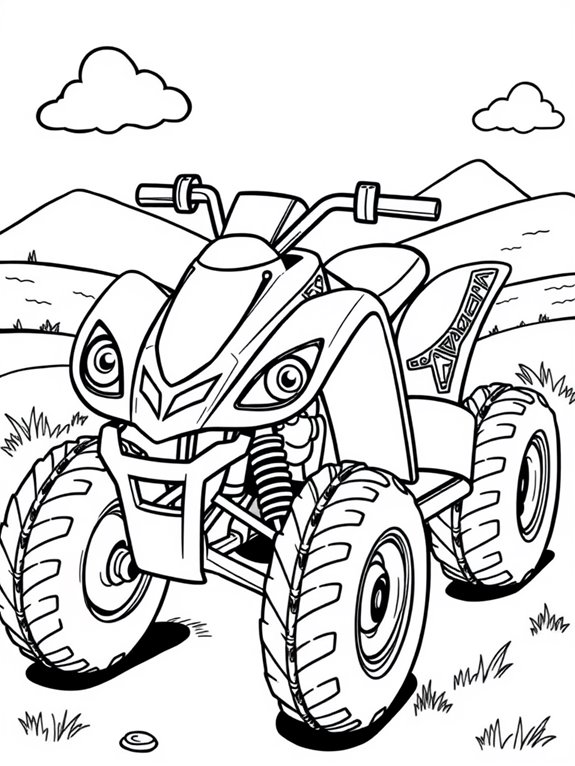 kiddy atv coloring page