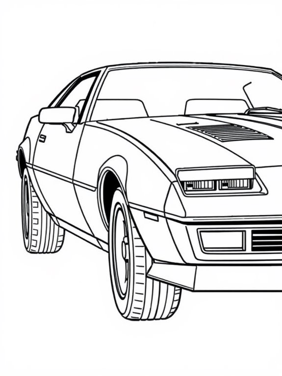 knight rider coloring page