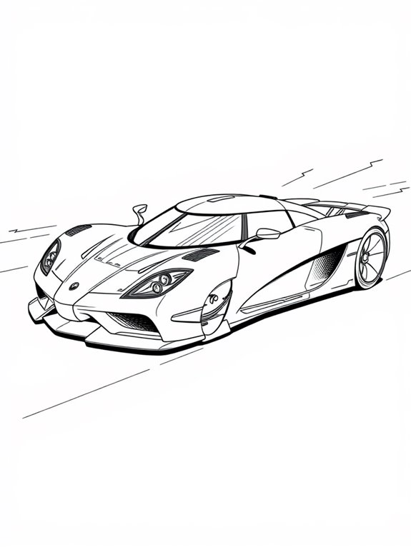 koenigsegg car coloring page