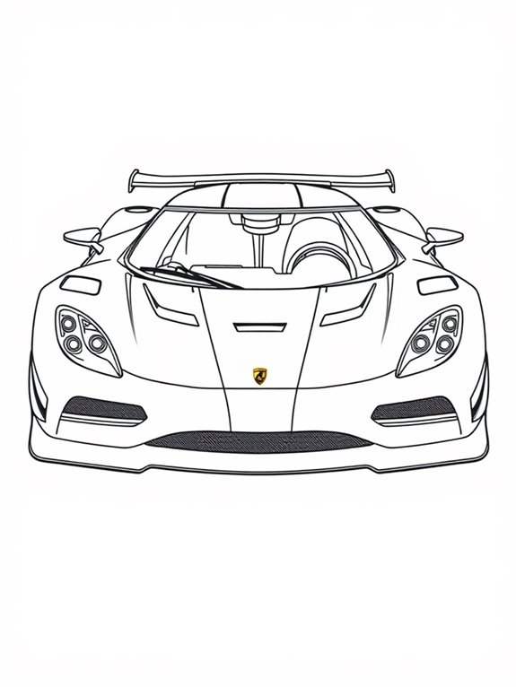 koenigsegg car coloring page