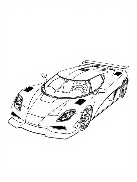 koenigsegg jesko coloring activity