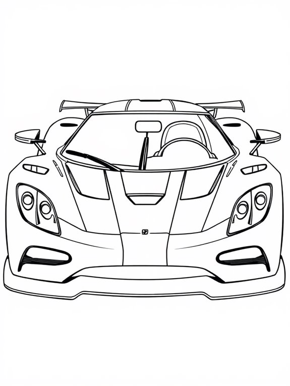 koenigsegg sports car illustration