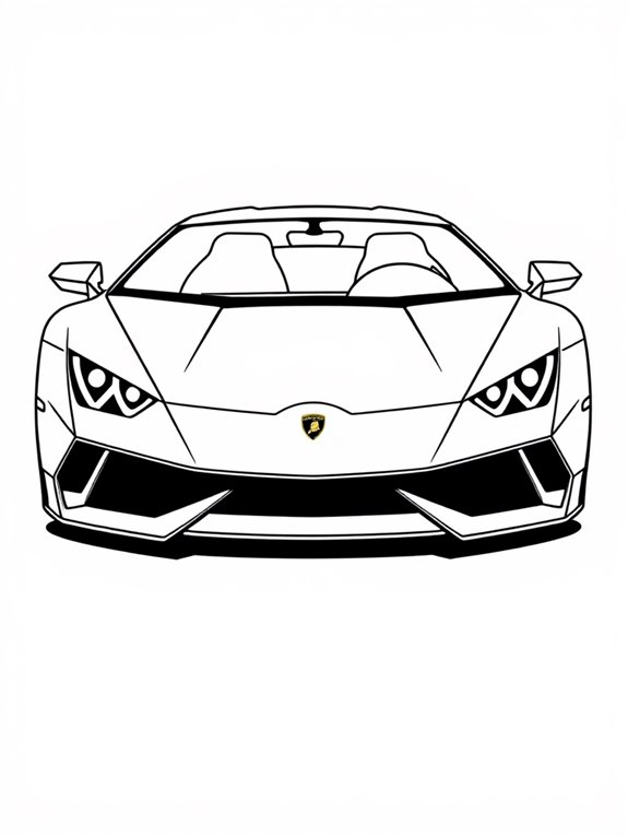 lamborghini front view outline