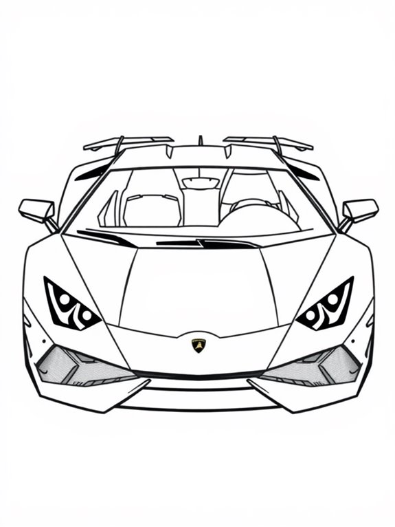 lamborghini line art silhouette