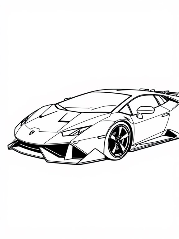 lamborghini race car coloring