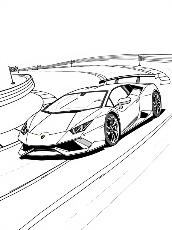 lamborghini racing on track