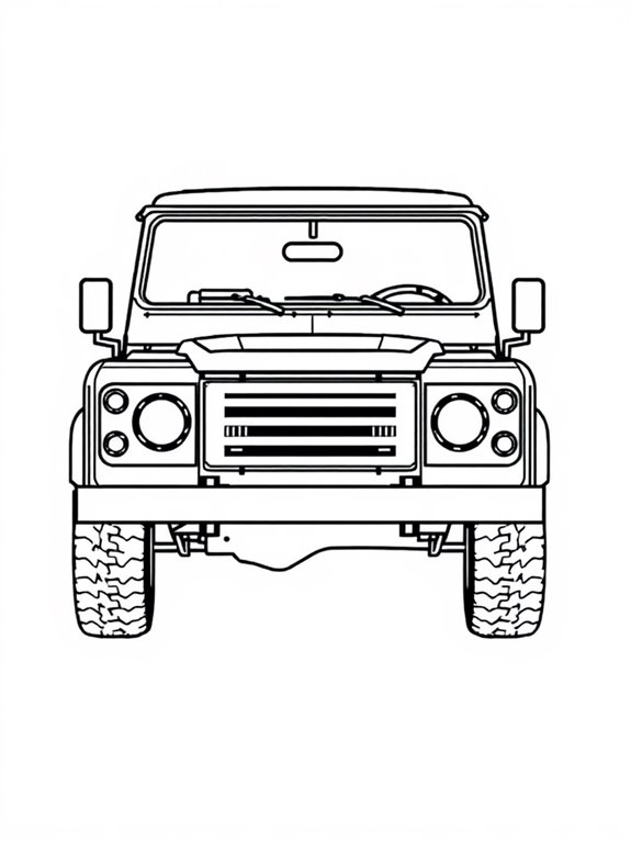 land rover defender coloring page