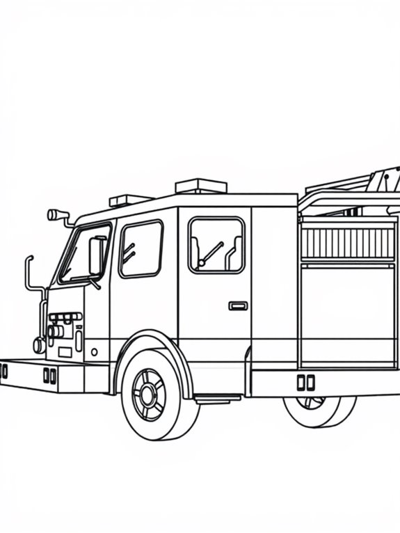 large fire truck coloring