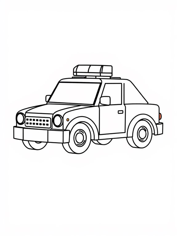 lego police car coloring page