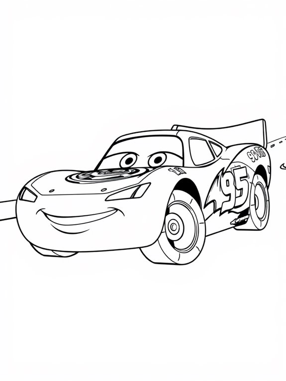 lightning mcqueen coloring page