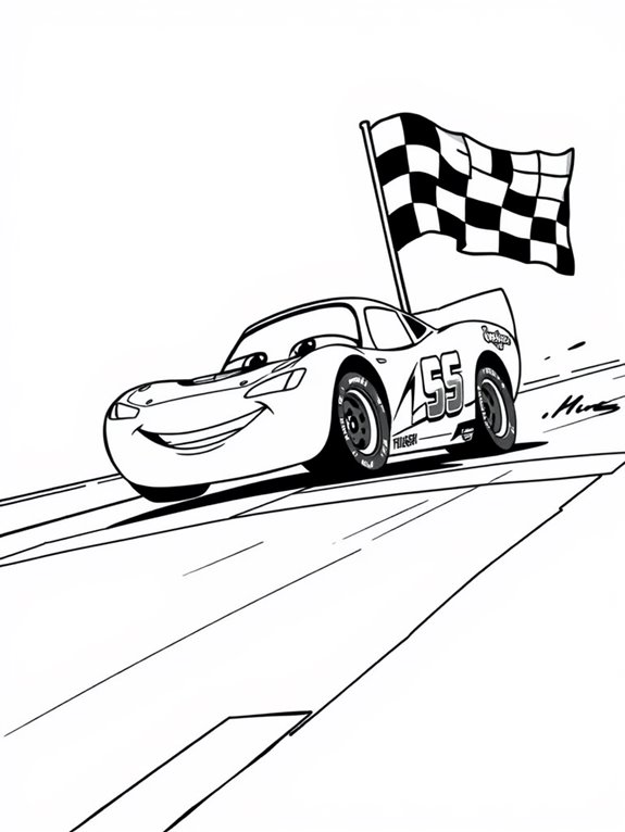 lightning mcqueen coloring page