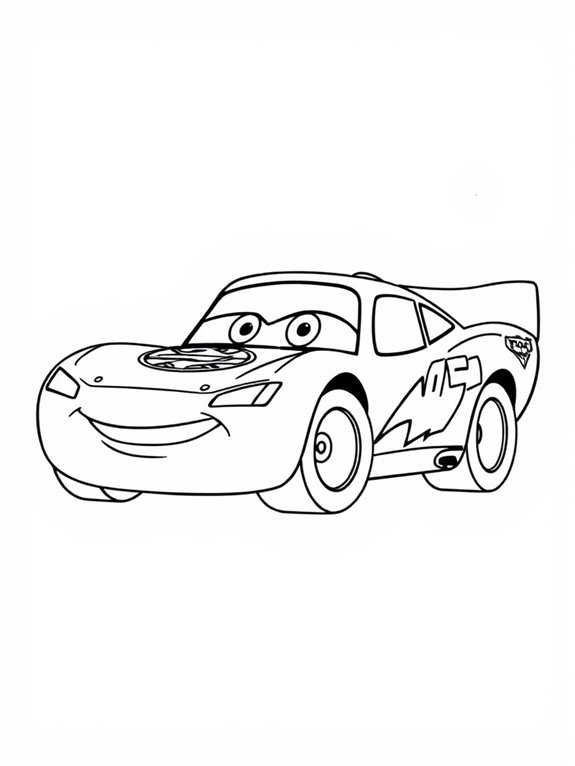 lightning mcqueen coloring page