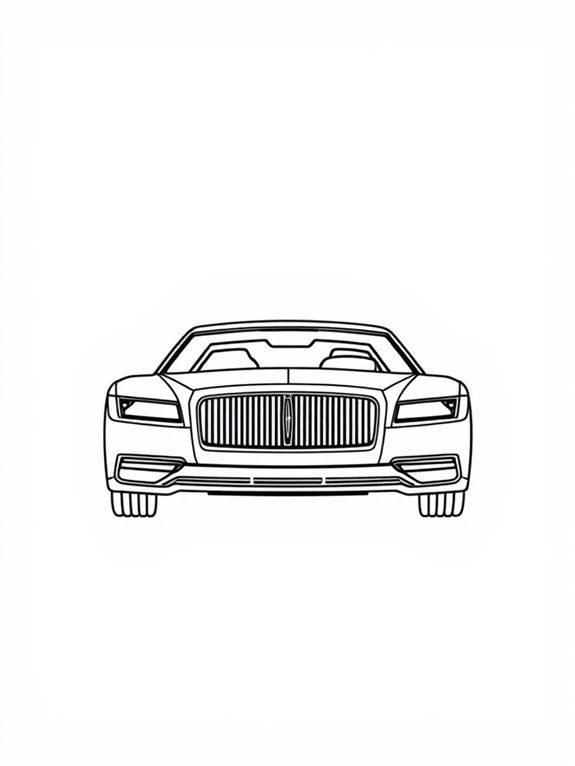 lincoln continental coloring page