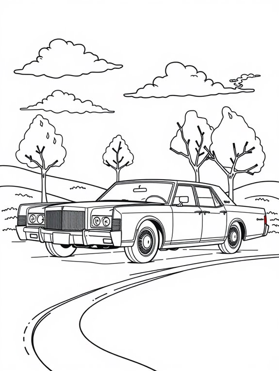 lincoln continental coloring page