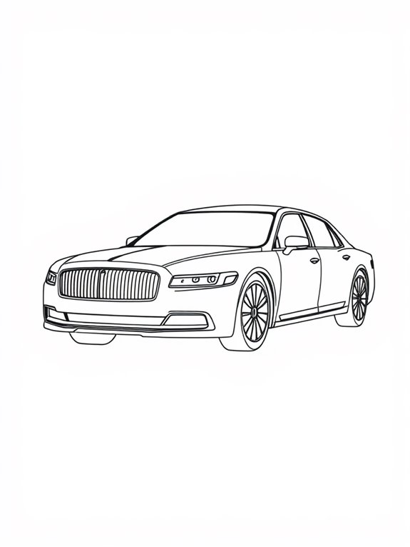 lincoln continental coloring page