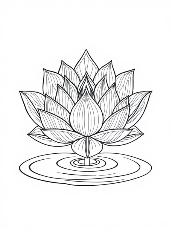 lotus flower coloring activity